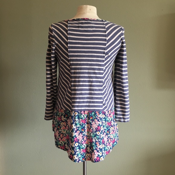 ANTHROPOLOGIE Postmark fairly striped floral tunic - Picture 4 of 8